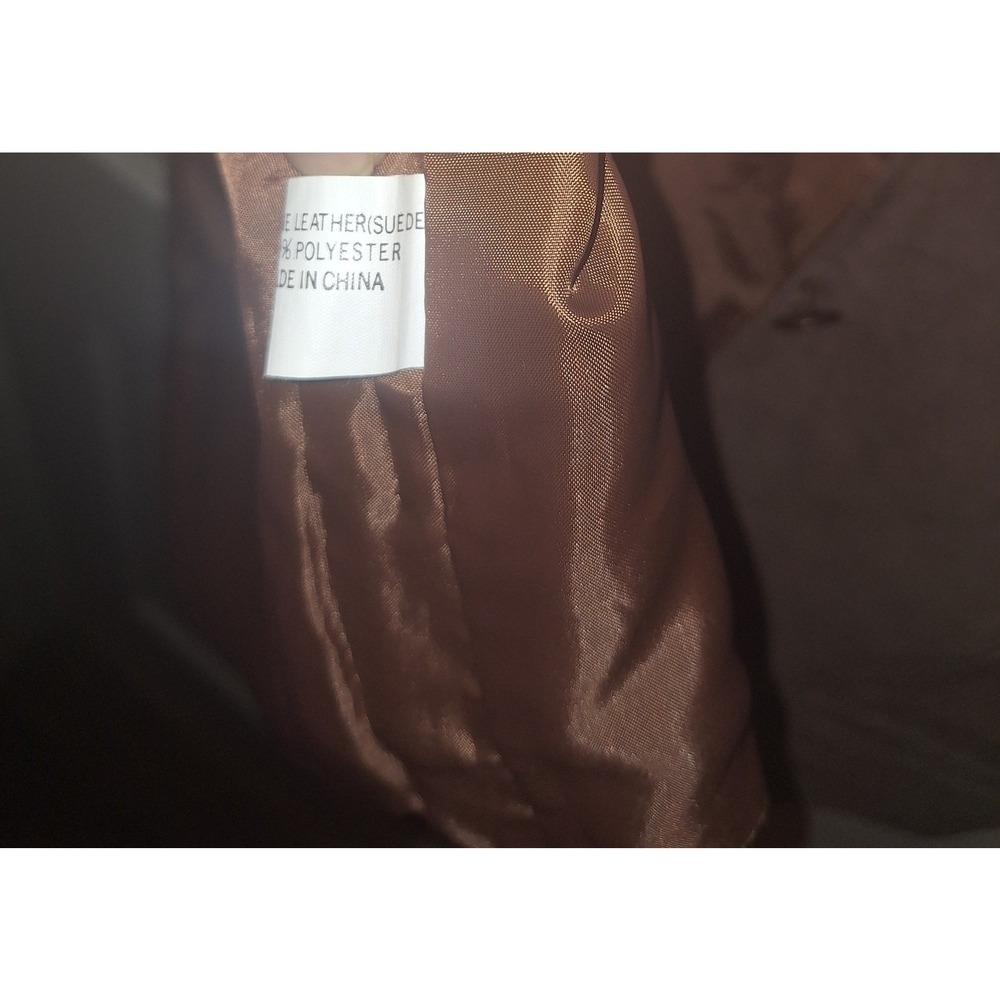 Sostanza Vintage Brown Genuine Suede Leather Vest Western‎ Boho Coachella M/L - Picture 7 of 7